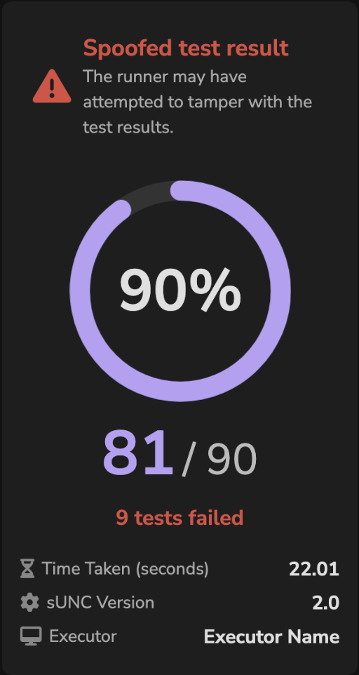 Spoofed Result Screenshot